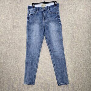 Democracy Womens Skinny Jeans Medium Wash Size 10 Slim Fit Denim Cotton Blend